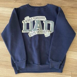 Vintage Middle Tennessee State University Dad Navy Crewneck Sweatshirt